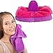 VIDI Luxury Reusable Make up Remover Cloth (2 Pack) and Makeup Brush Cleaner, Microfibre Face Make Up Cloths Pink and Purple