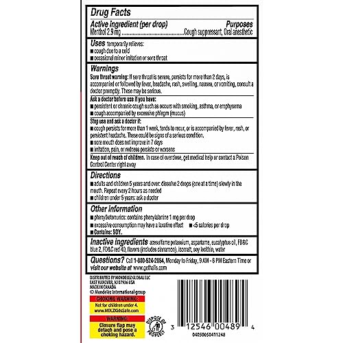 HALLS MINIS CHERRY FLAVOR SUGAR FREE COUGH DROPS, 8 PACKS OF 24 DROPS (192 DROPS TOTAL)
