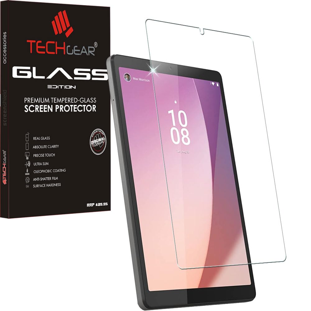 TECHGEAR GLASS Edition Screen Protector fits Lenovo Tab M8 4th Gen 2023 (8.0") TB300, Genuine Tempered Glass Screen Protector [9H Toughness] [HD Clarity] [Scratch-Resistant] [No-Bubble]