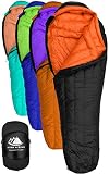 Hyke & Byke Eolus 15 & 30 Degree F 800 Fill Power Hydrophobic Goose Down Sleeping Bag with ClusterLoft Base - Ultra Lightweight 3 Season Men's and Women's Mummy Bag Designed for Backpacking