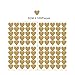 2inchx100 Pieces DIY Heart Wall Decal Vinyl Sticker for Baby Kids Children Boy Girl Bedroom Decor Removable Nursery Decoration (Matte Gold)