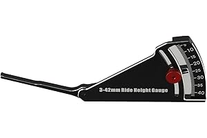 Aluminum Height Gauge for RC Car Ride Height Tool, Adjustable 3 to 42mm Ruler with Camber Measurement, Compatible with Off Ro