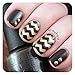 Whats Up Nails - Regular Zig Zag Vinyl Tape Stencils for Nail Art Design (2 Sheets, 244 Strips Total)