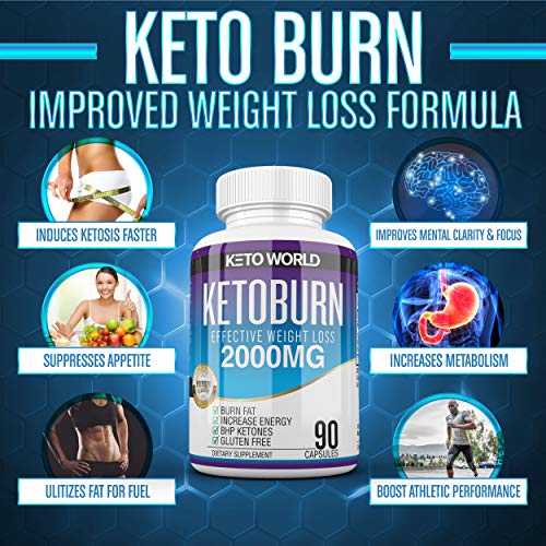 Best Keto Pills - 3X Potent (2000mg | 90 Capsules) - Weight Loss Keto Burn Diet Pills - Boost Energy and Metabolism - Exogenous Keto BHB Supplement for Women and Men - 90 Capsules - Thumbnail 3