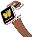 PEAK ZHANG Compatible Iwatch Band 42mm 44mm M/L Women Men Genuine Leather Replacement Strap Compatible iWatch Series 3 Gold/Series 4 Gold Aluminium, Light Brown