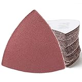 AIRIC 100pcs 3-1/8in Triangular Sanding Padpapers