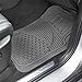 Amazon Basics 4-Piece Thick Flexible Rubber Car Floor Mat, Grey