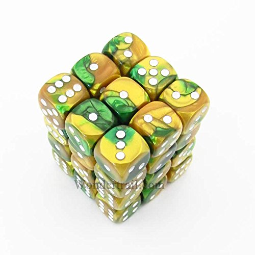 Gold-Green/White Gemini 12mm d6 (36)