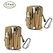 ZJtech Tactical Molle Pouch Compact EDC Utility Gadget Waist Bag Pack with Cell Phone Holster for iPhone 6 Plus (2 Pack - Tan)