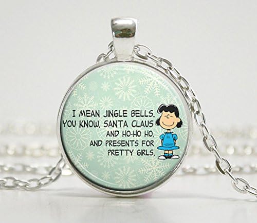 Peanuts - Necklace - Lucy - Charlie Brown - Christmas - Charlie Brown Quote - Stocking Stuffer - Gifts for Teen