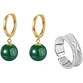 Ealipoi Anime Potara Earrings Cosplay Jewerly with Goku Black Ring Alloy Earrings Men 3pcs