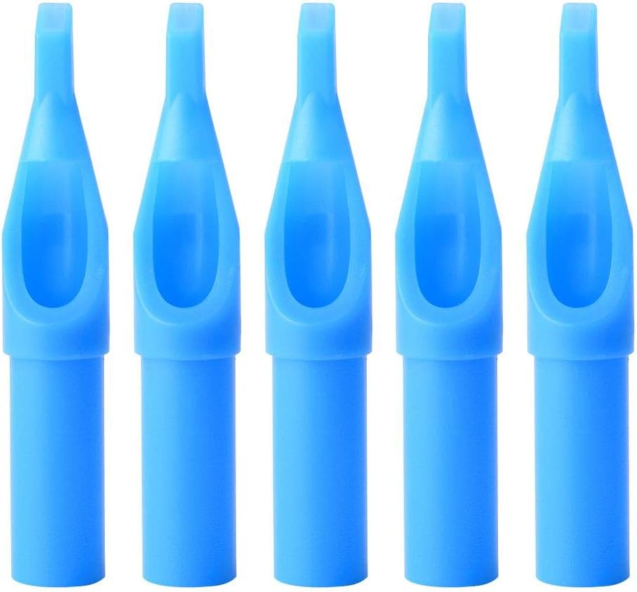 Kanzd ATOMUS 50pcs New Professional Plastic Disposable Sterile Tattoo Machine Tips Needle Blue FT (9FT)