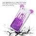 Case Compatibe with iPhone 6S Plus, iPhone 6 Plus, YOKIRIN Luxury 3D Glitter Cute Ears Transparent Plastic Bling Sparkle Stars & Love Heart Flexiable Soft TPU Gel Silicone Protective Cover, Purple