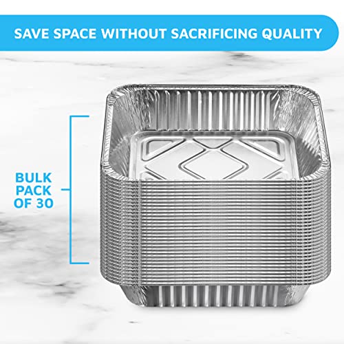 MontoPack Aluminum Foil Pans Half Size Roasting Chafing Pan Bulk 30