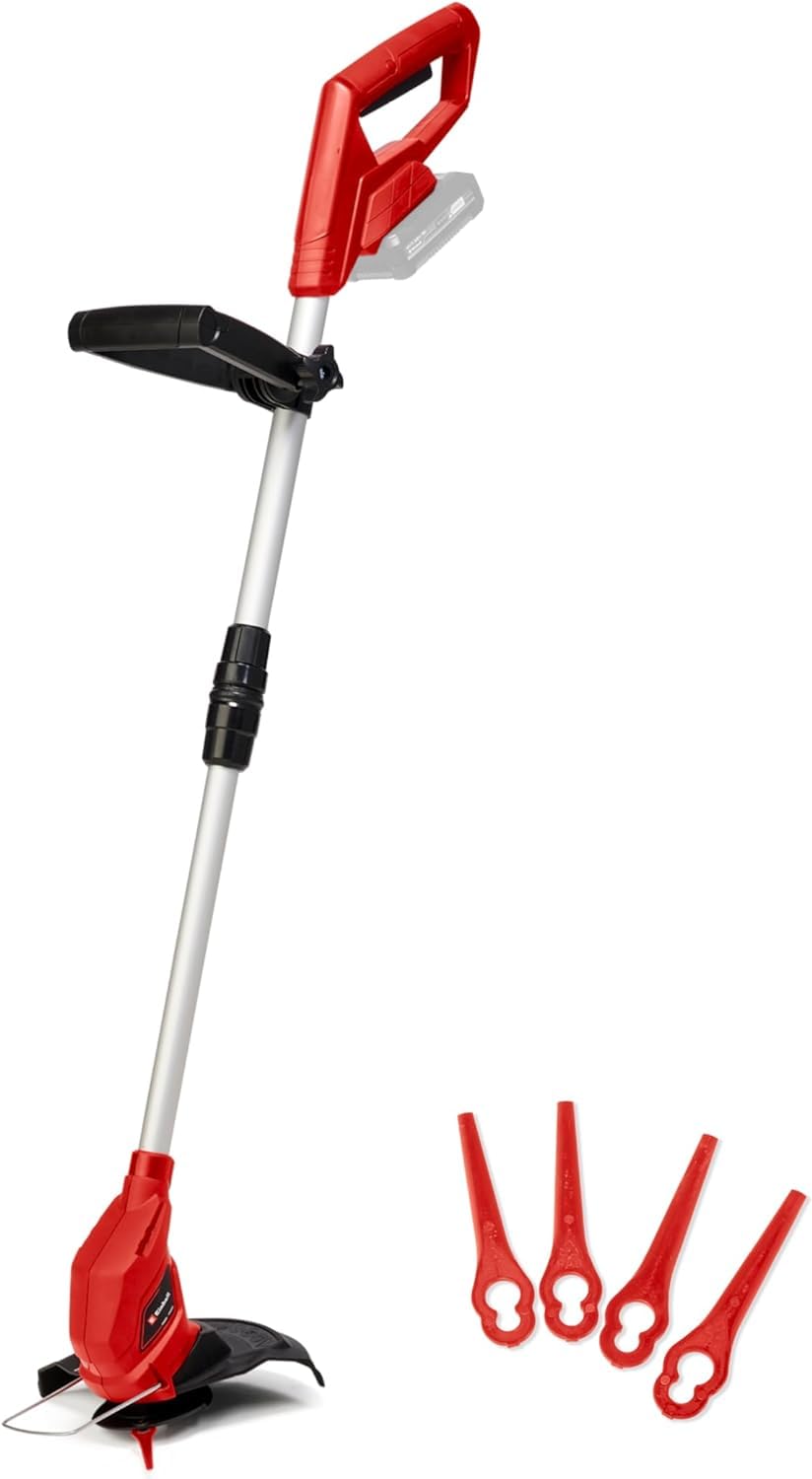 Einhell Rasentrimmer GC-CT 18/24 Li – Solo Power X-Change (18 cm, Li-Ion, 24 cm Schnittbreite, Einstellbarer Teleskop-Führungsholm, inkl. 20 Kundststoffmesser, Flowerguard, ohne Akku)
