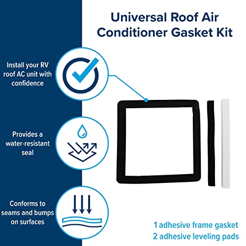 Camco 14Inch x 14Inch Universal Camper Roof A/C Gasket Kit Features