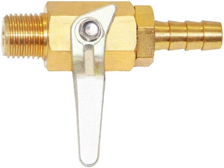 Joywayus 5/16" Barb x 1/4" NPT Shut Off Valve Brass Home