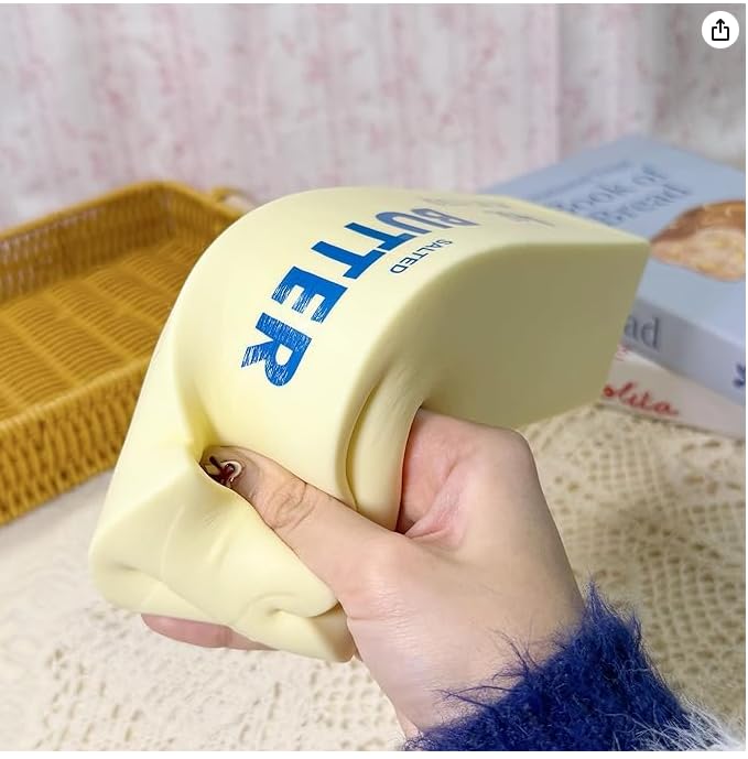 9.5in Butter Squishy,Large Slow Rising Squishy，Sticky Butter Sticks Squeeze Toy,Large Fidget ,Party Favor