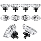 SHINY HANDLES 8 Pack Crystal Glass Cabinet Knobs