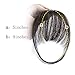 AISI QUEENS Clip in Bangs Hair Extensions Human Hair Air Bangs/Fringe Hairpiece Black Color with Temple Hand Made Tied Bangs for Women