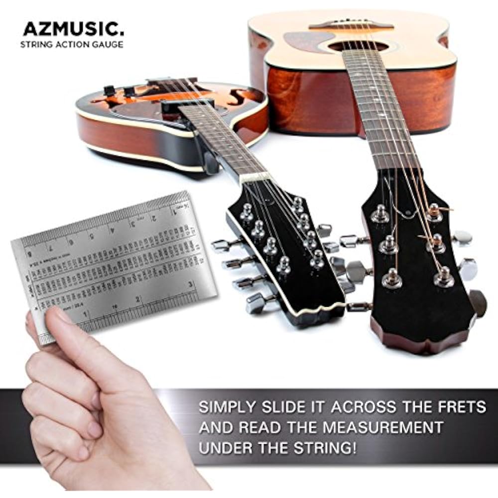 String Action Gauge, Guitar Set Up Luthier Tool For Electric Bass And