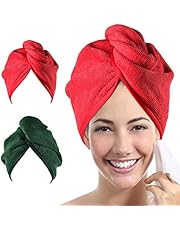 Ultra Plush Microfiber Hair Towel Wrap for Women, 2 Pack 10 inch X 26inch Purple, Ultra Absorbent Twist Hair Turban Drying Cap Hair Wrap, for Drying Curly, Long & Thick Hair