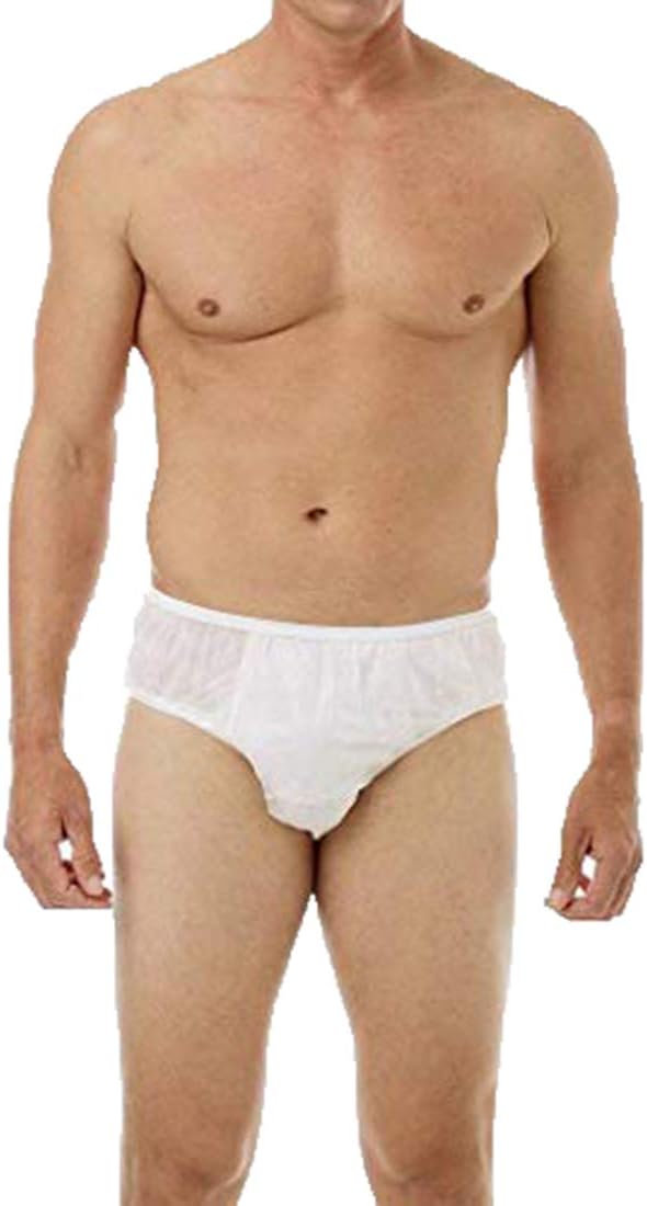 Romano Use and Throw Disposable Underwear Briefs for Men-Pack of 12