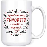 Girlfriend Anniversary, Birthday, Romantic Gift - You’re My Favorite Cardio Workout Design- Cute Couple Gifts White Mugs, Ceramic 15 Oz Coffee Cup