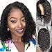kiss love Deep Wave Lace Front Wigs Human Hair Pre Plucked with Baby Hair 10 Inch 150% Density Brazilian Virgin Human Hair Lace Front Wigs for Black Women Natural Color
