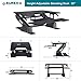 EUREKA ERGONOMIC V1 Sit to Stand Desk Converter, 36'' Height Adjustable Standing Desk Converters Desktop Stand Computer Workstation Home Office Computer Desk - Black