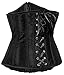Alivila.Y Fashion Womens Plus Size Vintage Underbust Waist Training Corset 2686A-Black-4XL
