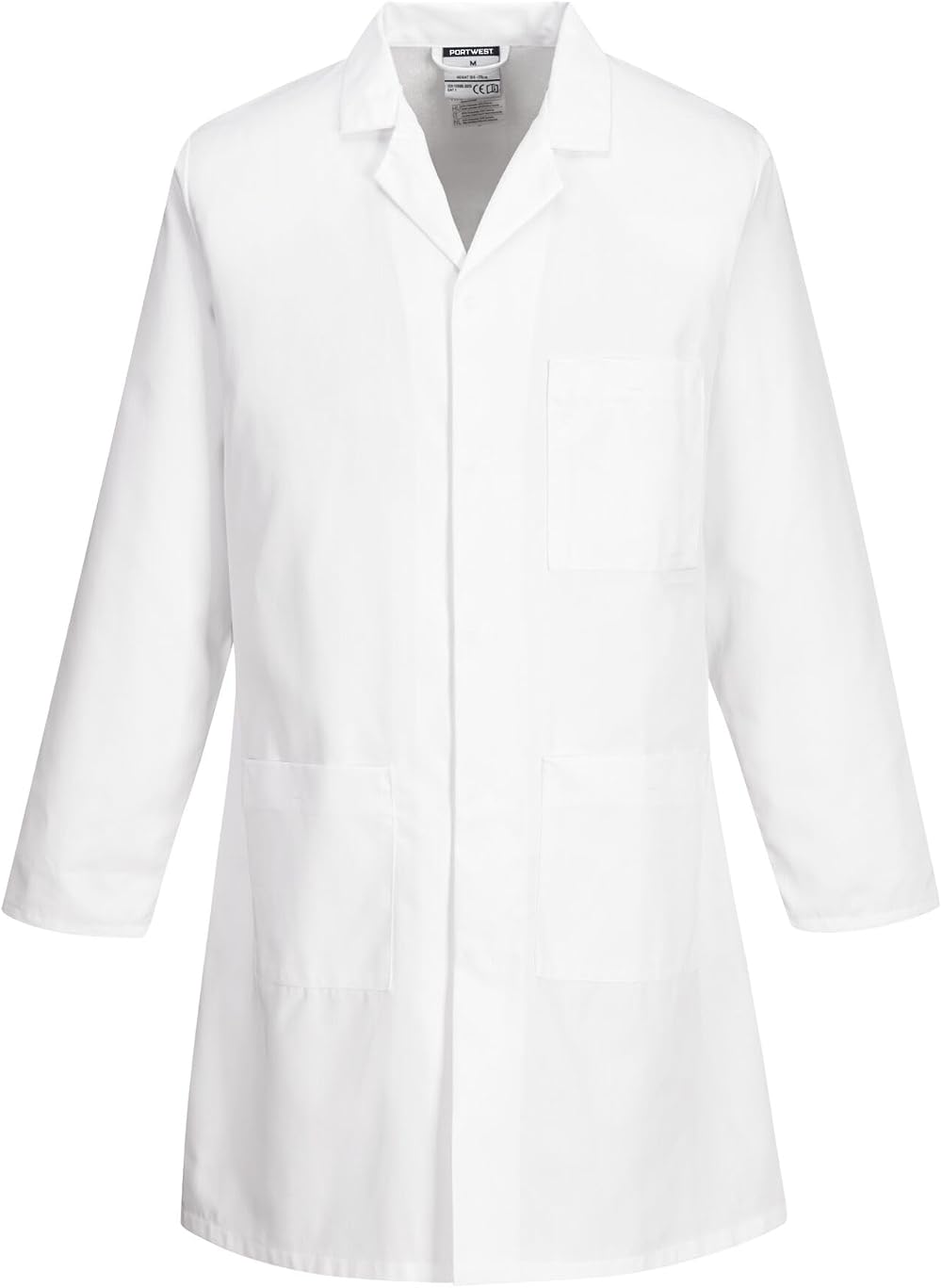 Portwest 2852 Standard Lab Coat Kingsmill Polycotton White M