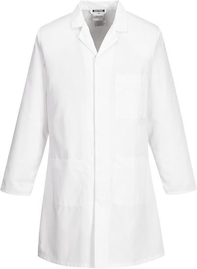 Portwest 2852 Standard Lab Coat Kingsmill Polycotton White M