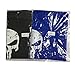 GZXISI Mens Skull Print Stringer Bodybuilding Gym Tank Tops Workout Fitness Vest (Large, 2 Pack:Black Hoodie,Blue Hoodie)