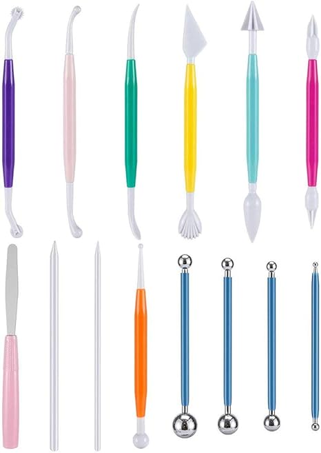 Amazon Co Jp 粘土ツール 14本セット 細工棒 フィギュア フォンダン 粘土細工 粘土彫刻ツール ツールセット 陶芸 工芸 彫像 彫塑 彫刻 道具 Diy 手作り ホーム キッチン