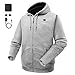 ORORO Heated Hoodie with Battery, Fleece Full-Zip Heated Sweatshirt Hoodie (Charger Not Included) (XL, Grey)