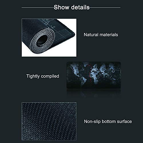 gdfh RGB Gaming Mouse Pad Soft, USB Interface, 8 Lighting Modes, 4mm Ultra Thick, Oversized Glowing Led Extended Mouse Pad, Anti-Slip Rubber Base Waterproof Keyboard Mouse Mat