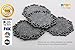 Dulce Cocina Set of 6 Large 4.5 inch Size Grey Tree Felt Coasters Unique Fine Furniture Décor