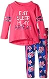 RBX Baby Girls' 2 Piece long Sleeve Shirt and Leggings Set