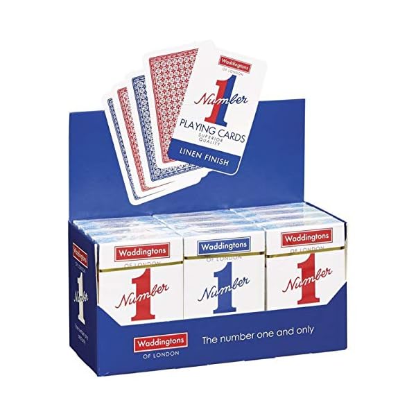 Waddingtons-Number-1-Playing-Cards-Colours-may-vary Waddingtons "Number 1" Playing Cards(Red & Blue colours)