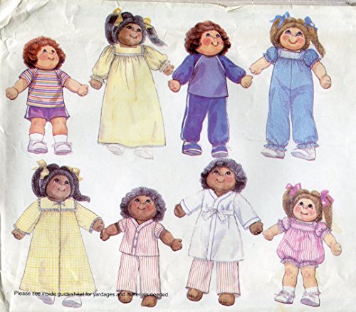 McCall's Crafts Pattern 733 / 9091 Wardrobe for Soft-Sculptured Dolls