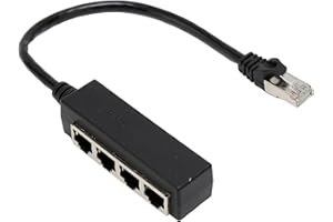 RJ45 Ethernet Splitter Cable, 4 RJ45 Net Port Splitter Adapter for Laptop RJ45 Ethernet Splitter Cable