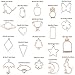 PandaHall Elite 40 Pcs Alloy Open Bezel Charm Pressed Flower Blank Frame Hollow Mould Pendants with Loop 20 Styles for UV Resin Crafts Jewelry Making Golden