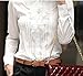 Aro Lora Women's Long Sleeve Lotus Ruffled Casual Shirt Blouse XX-Large White