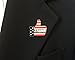 CandiSen Donald Trump Thumbs Up Pin - Made in USA - President Trump Gift, Metal Enamel Button on American Flag