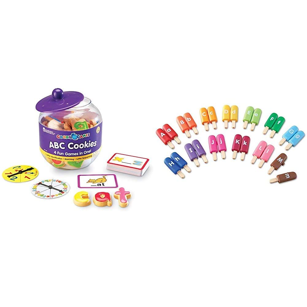 Learning Resources Goodie Games ABC Cookies, 4 Games in 1, Alphabet, Pre-Reading, Phonics, Ages 3+ &