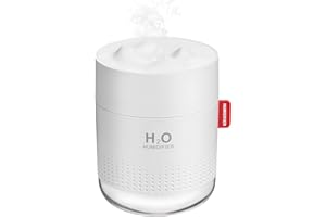 MOVTIP Portable Mini Humidifier, 500ml Small Cool Mist Humidifier, USB Personal Desktop Humidifiers for Baby Bedroom Travel Office Home, Auto Shut-Off, 2 Mist Modes, Super Quiet, White