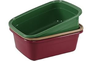 Loiycg 3 Pack Plastic Dish Washing Tub, 12 Quart Small Dishpan Basin