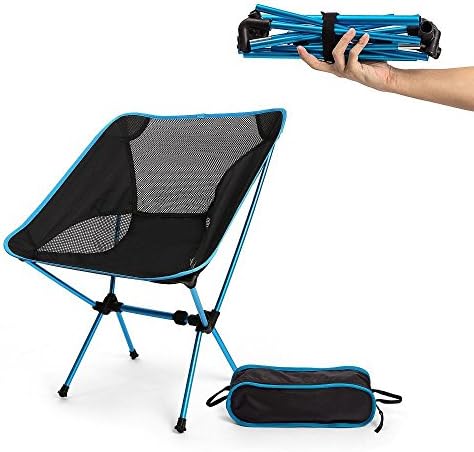 Ssking Lightweight Folding Camping Chair, Portable Backpack Compact Chairs with Bag for Hiking Picnic Beach Fishing Outdoor Festival