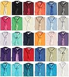 Gioberti Boy's Long Sleeve Dress Shirt + Solid Clip Tie